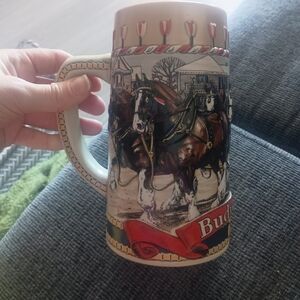 Budweiser Clydesdale Stein Mug 1986
